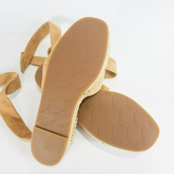 Splendid Tereza Tan Suede Leather Lace-up Espadrille Sandals -8 - Picture 9 of 9